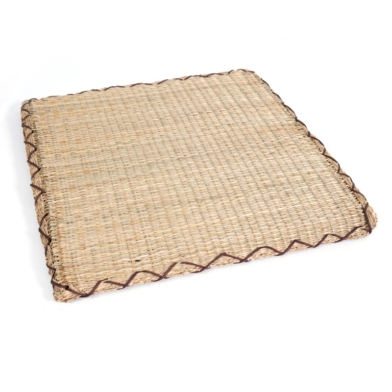 square straw cushion Zabuton 45 x 45 x H2,5cm
