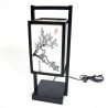 Table lamp black Japanese SHOJI - Bamboo