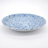 assiette bleue Ø22,5 cm japonaise motifs TAKO KARAKUSA