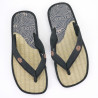 paire de sandales japonaises - Zori paille goza 019 pour homme blue