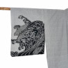 Yukata prestigio de algodón japonés para mujeres, NAMIZENSU, negro