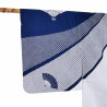 Yukata prestigio giapponese di cotone per le donne, SENSUSHIBORI, blu