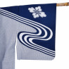 Yukata prestige en coton japonais pour femme HANASHIBORI bleu