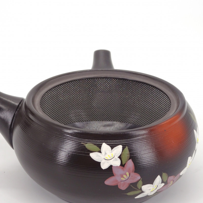 Japanische blaue Kyusu Teekanne Tokoname Pinsel AOHAKE