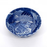 bol évasé bleu japonais en céramique, KOI, carpe