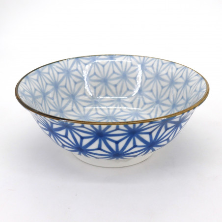 Cuenco japonés de cerámica para ramen, azul, universo ondas - NAMI