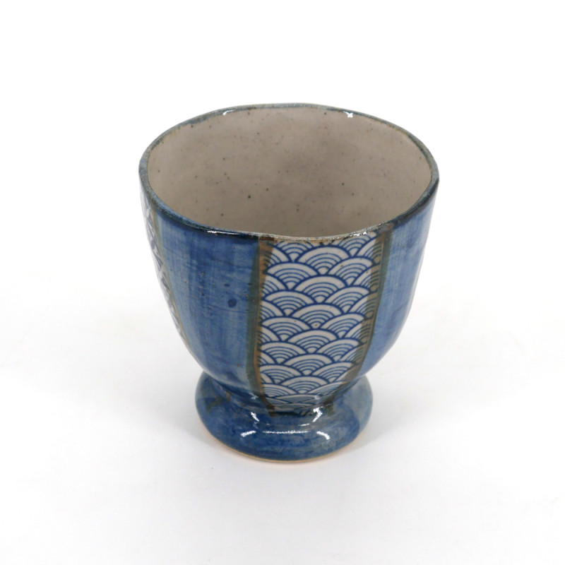 tazza da tè giapponese di ceramica, SHONZUI motivi blu