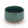 bol japonais pour cérémonie du thé en céramique, BURU, bleu