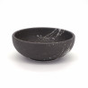 bol évasé japonais en céramique Ø17x6,2cm FUBUKI, noir pinceau blanc