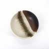 japanese bowl in ceramic Ø17x6,2cm SAUIN beige brown and black