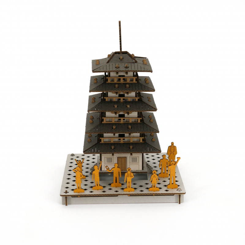mini modello di cartone, TO, Pagoda con 5 piani