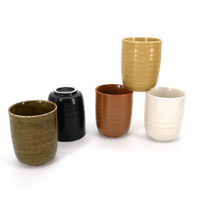 set of 5 Japanese Mugs ZEN