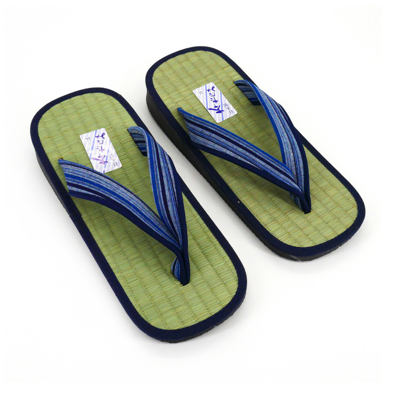 Giapponese sandali zori paglia di riso Goza, 2527, linee