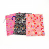 Japanische nachfüllbare Tasche 100% Viskose 26,5 x 20 cm, KINRAN, Blumenmotive