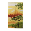 Japanese curtain  NOREN, Mount Fuji and Pine Landscape
