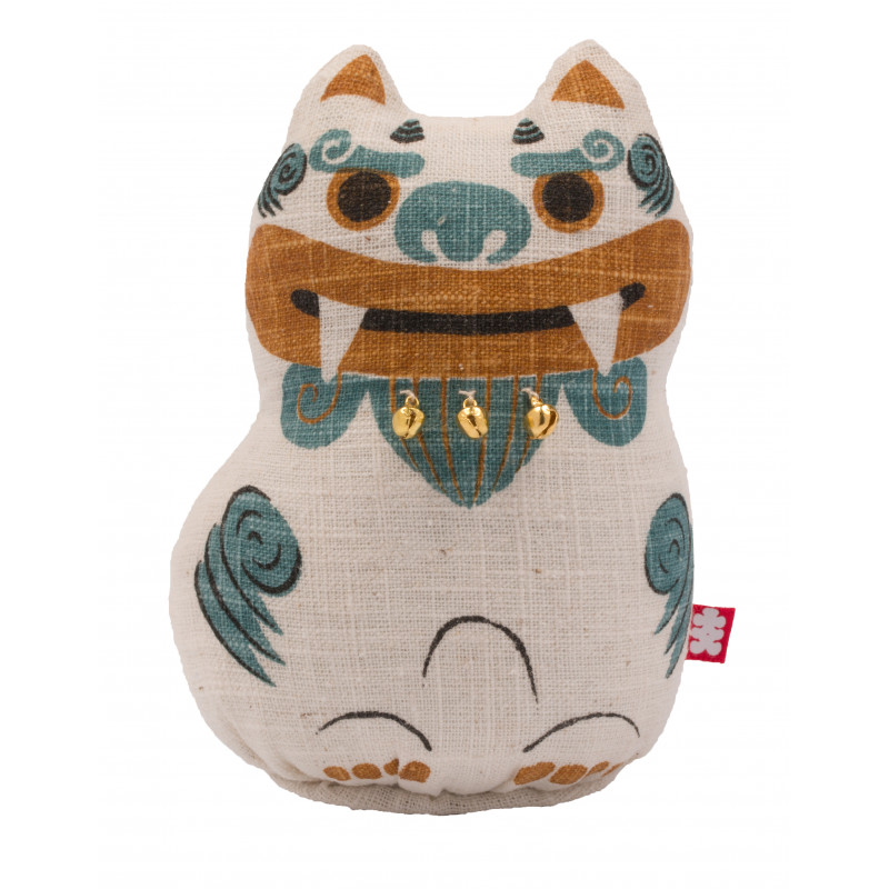 Muñeca de cáñamo pintada a mano, SHISA "N", el dios guardián de Okinawa