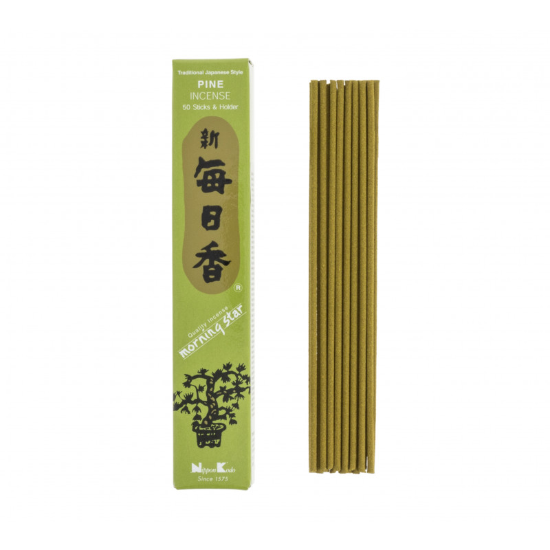 Box of 50 Japanese incense sticks, MORNINGSTAR, pine scent