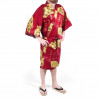 happi kimono giapponese in cotone, SENSU, fan d'oro