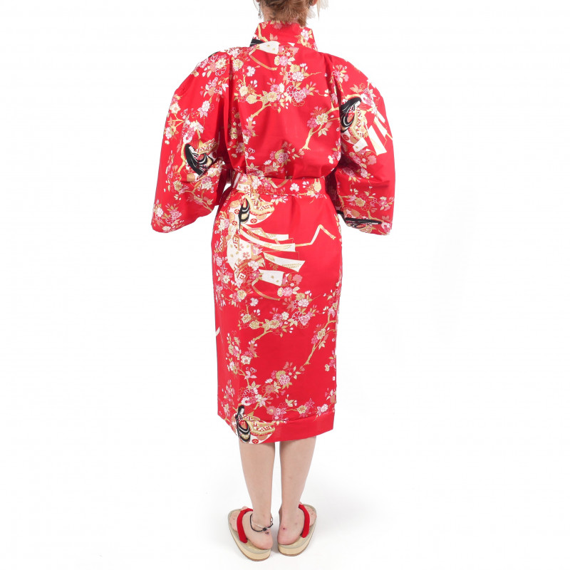 happi kimono tradicional japonés japonés cereza de algodón cereza para mujer