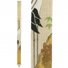 Fino tapiz de cáñamo japonés pintado a mano, TSURUKAME SENMAN, La grulla y la tortuga