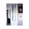 Feiner japanischer Wandteppich aus Hanf, handbemalt, SHIRO MANJUSHAGE, weiße Mandarinenperle
