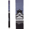Feiner japanischer Wandteppich aus Hanf, handbemalt, SAMURAI