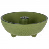 Green cast iron incense burner, IWACHU, fountain