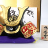 Pequeño adorno de casco de samurai japonés en cerámica, KABUTO