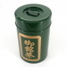 Scatola da tè giapponese grande in metallo MIDORI, 1 kg, verde