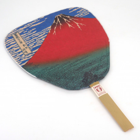 éventail japonais non pliant uchiwa, MT FUJI