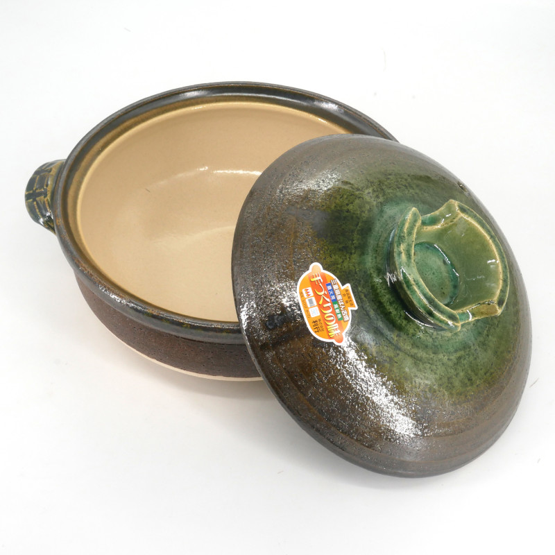 Vaso di argilla giapponese - DONABE MIDORI, prodotto in Giappone