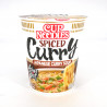 Taza de ramen instantáneo con sabor picante al curry, NISSIN CUP NOODLE