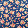 Japanese blue cotton fabric, sakura patterns, cherry blossoms