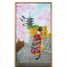 Rideau japonais noren en polyester, GEISHA