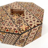 achteckige Schachtel in traditioneller Yosegi-Intarsie von Hakone KOYOSEGI