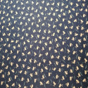 Japanese blue cotton rabbit motif fabric, USAGI, made in Japan width 112 cm x 1m