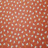 Tissu rouge japonais en coton motif lapin, USAGI, fabriqué au Japon largeur 112 cm x 1m