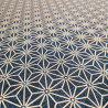 Japanese blue cotton fabric with asanoha pattern, ASANOHA, made in Japan width 112 cm x 1m