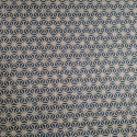 Tissu bleu japonais en coton motif asanoha, ASANOHA, fabriqué au Japon largeur 112 cm x 1m