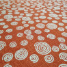 Tessuto giapponese in cotone rosso con motivo a vortice, UZUMAKI, realizzato in Giappone larghezza 112 cm x 1m