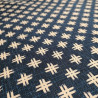 Tissu bleu japonais en coton motif puit, IGETA, fabriqué au Japon largeur 112 cm x 1m