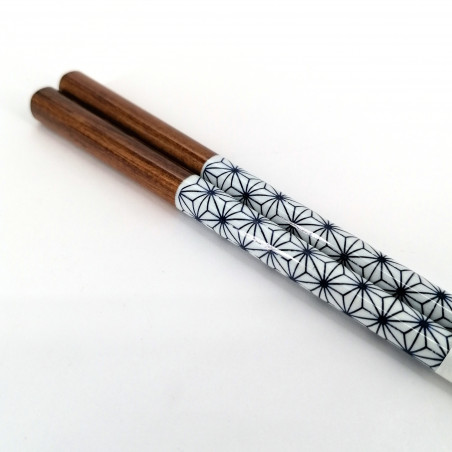 Par de palillos chinos con estampado de flores japonesas, HANA, color de su  elección, 23 cm