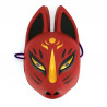 Traditionelle japanische Fuchsmaske, KITSUNE, Rot und Gold