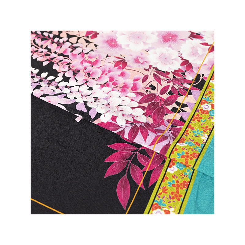Japanisches Polyester-Furoshiki, HIYASHINSU, schwarz