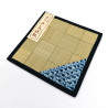 Dessous de plat / théière carré en tatami 16 x 16 cm, AOMI, Motif chibori aléatoire