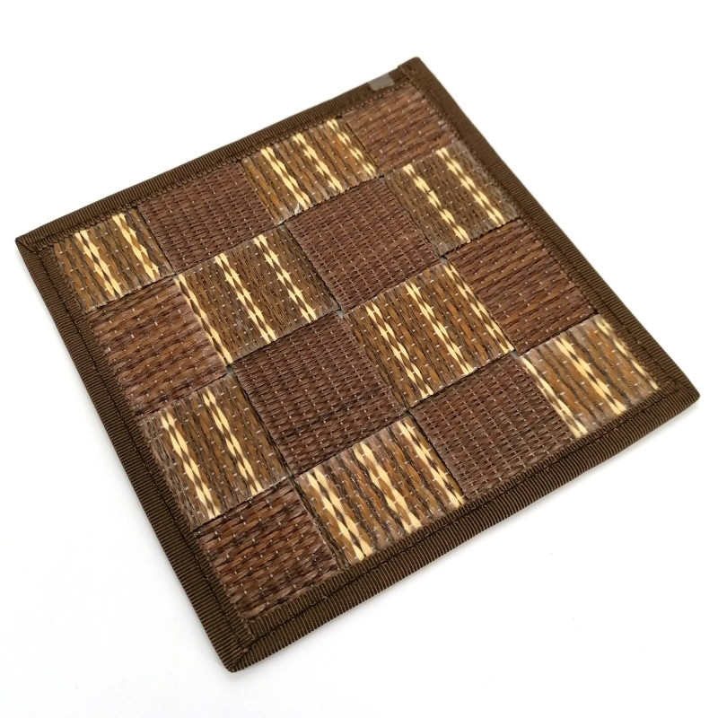 Quadratischer Tatami Untersetzer / Teekanne 16 x 16 cm, BAIKARA