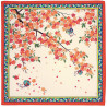 Furoshiki japonais en polyester, SAKURATEMARI, blanc