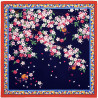 Furoshiki japonais en polyester, SAKURATEMARI, bleu