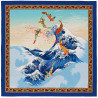 Japanisches Polyester-Furoshiki, NAMIKOI, blau