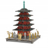 mini cardboard mockup, TO, Red pagoda with 5 floors